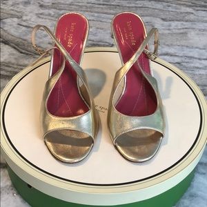 Kate Spade New York Gold High Heels Size 7.5